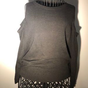 open shoulder sweater